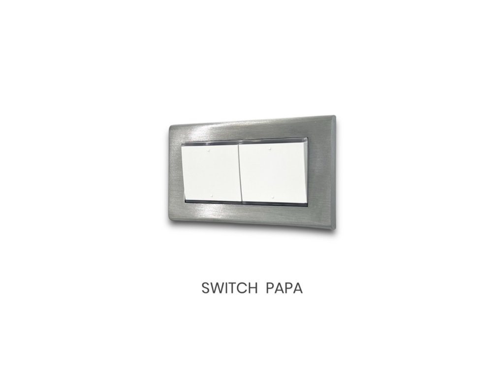 switchpapa鋅合金可直上星光開關蓋板系列
