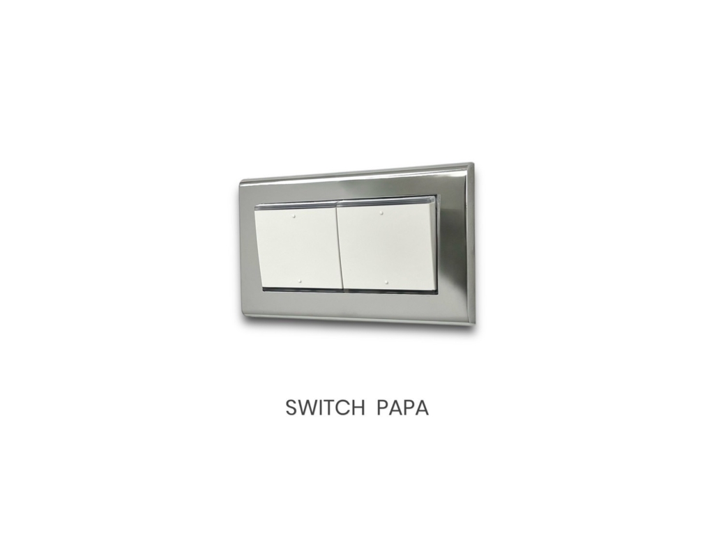 switchpapa鋅合金可直上星光開關蓋板系列