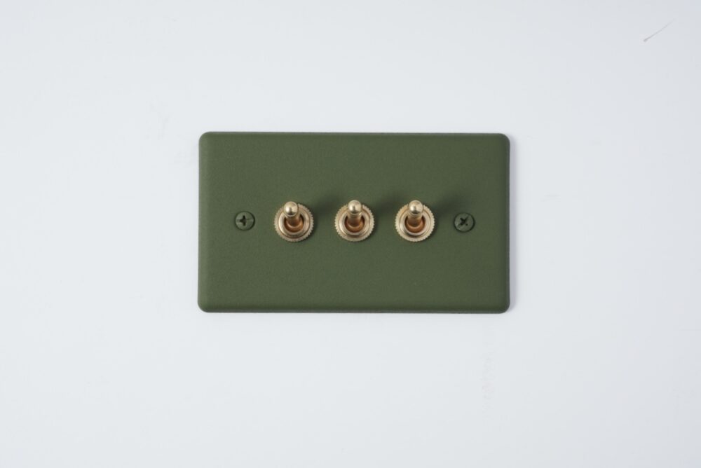 switchpapa軍綠復古黃銅開關系列