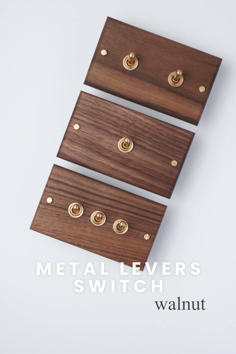 switchpapa黑胡桃木復古黃銅開關系列