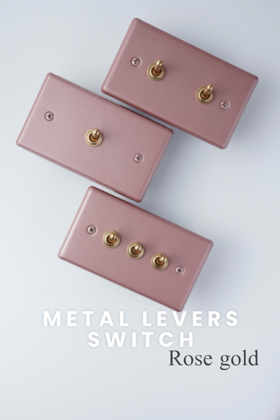 switchpapa玫瑰金復古黃銅開關系列