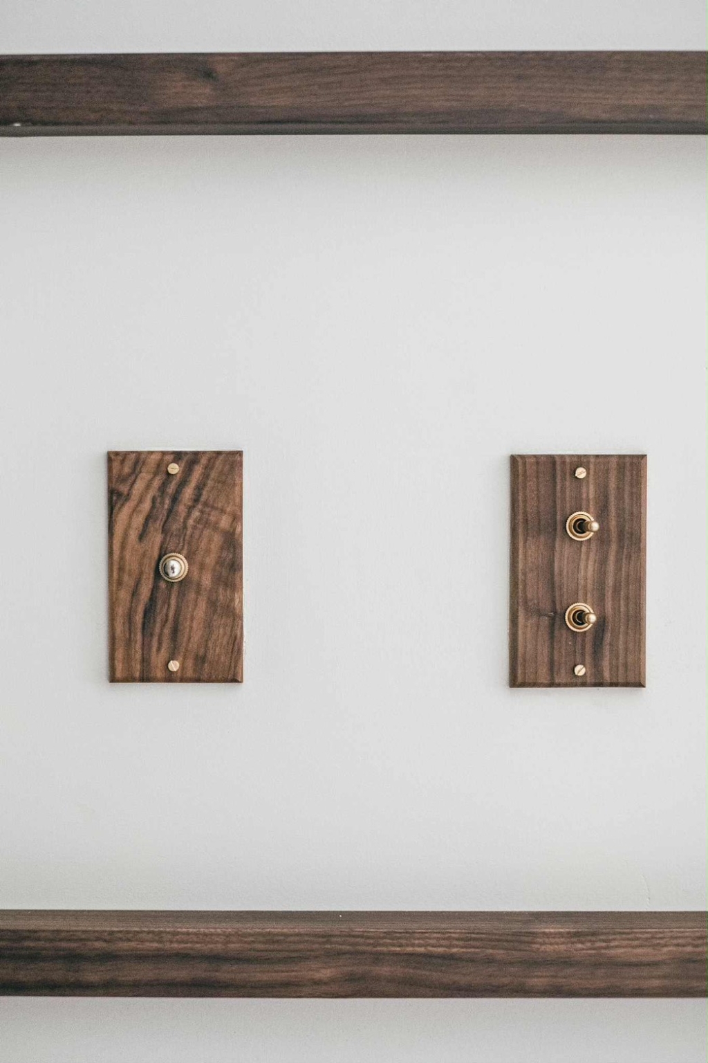 switchpapa黑胡桃木復古黃銅開關系列