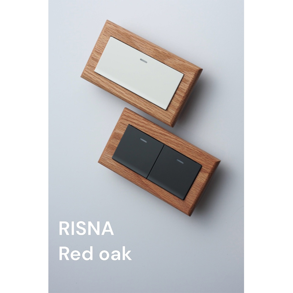 switchpapa磁吸式紅橡木框 適用RISNA (主圖)