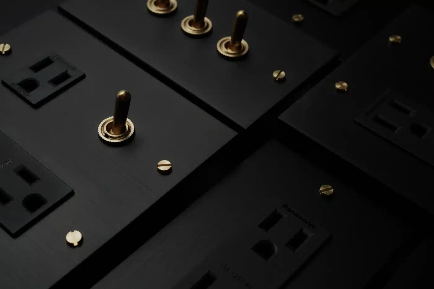 switchpapa鋁合金陽極黑復古黃銅開關系列
