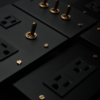 switchpapa鋁合金陽極黑復古黃銅開關系列