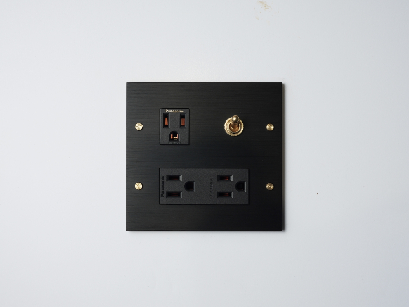 switchpapa鋁合金陽極黑復古黃銅開關系列