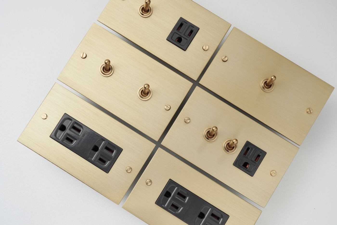 switchpapa鋁合金陽極金復古黃銅開關系列