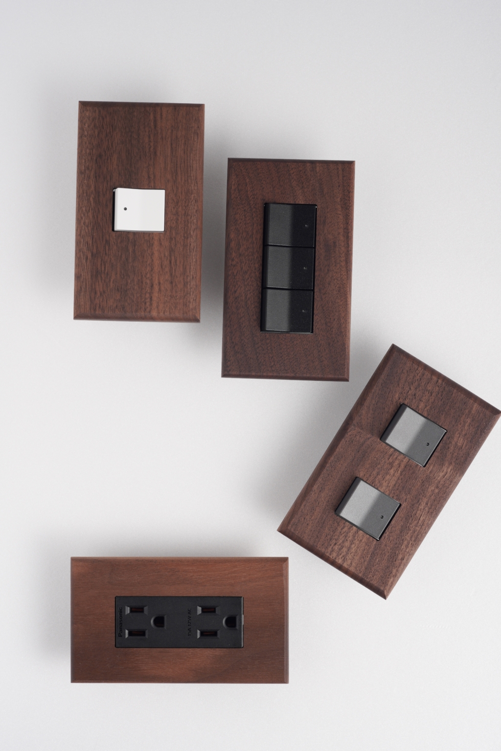 switchpapa 黑胡桃木  so-style 帶燈系列開關